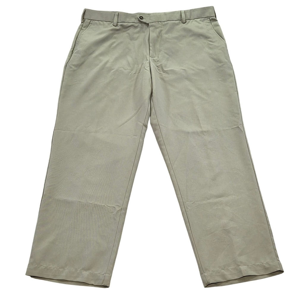 IZOD‎ Men's American Chino Flat Front Classic Fit Pant Khaki Tan 40x30